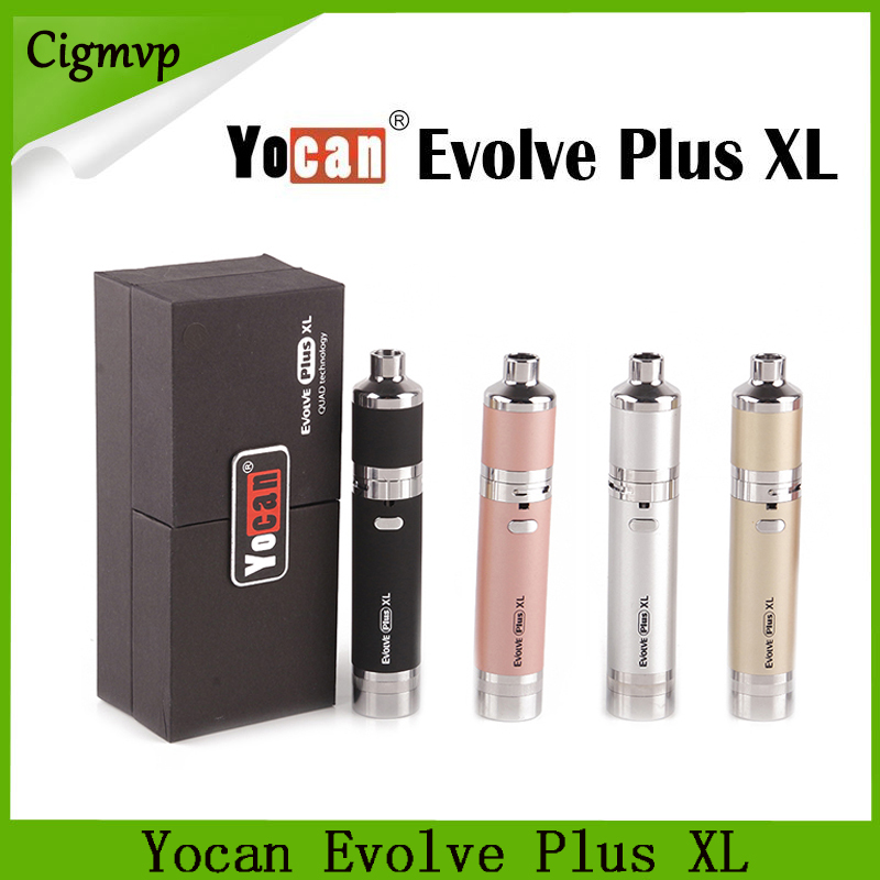 Yocan Evolve Plus XL Wax Vape Pen Kit 1400mAh Battery With QUAD Coil Detachable Built-in Dual Compartment Silicone Jar DHL 0268064-1, 4 colors
Yocan Evolve Plus XL Wax Vape Pen Kit 1400mAh Battery With QUAD Coil Detachable Built-in Dual Compartment Silicone Jar DHL 0268064-1, 4 colors