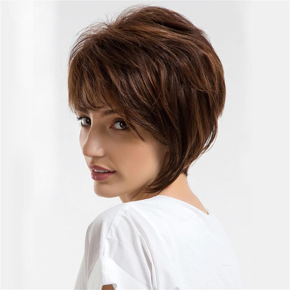 150% Density pixie cut bob wigs full lace human Hair wigs 8 inch ombre color balayage Straight Brazilian Virgin lace front human hair