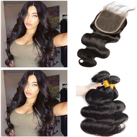 Virgin Brazilian Body Wave Human Hair Weaves Extensions with Lace Closure 5x5 Free Part Body Wavy Brazilian Hair 3 Bundle Deals with Closure, Natural color
Virgin Brazilian Body Wave Human Hair Weaves Extensions with Lace Closure 5x5 Free Part Body Wavy Brazilian Hair 3 Bundle Deals with Closure, Natural color