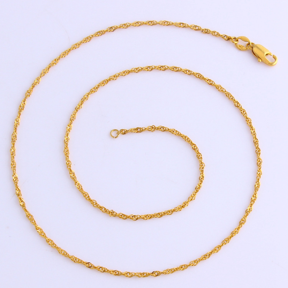 Teardrop Zirconia Pendant Chain 18k Yellow Gold Filled Classic Womens Girls Pendant Necklace Classic Style Gift