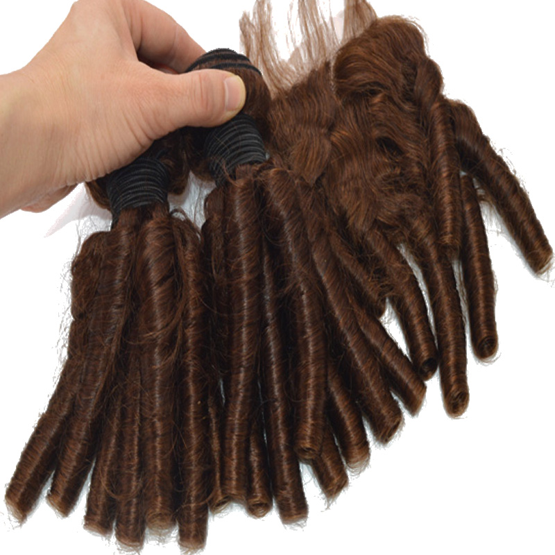 Pure Color #6 9A Hot Sale Products For Women 2Pcs Wefts With 1Pcs Lace Closure Virgin Hair Double Drawn Hair Wefts Extensions