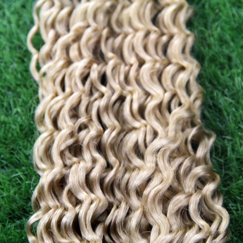 Skin Weft Tape In Human Hair Extensions 100g curly tape hair extensions Blonde Tape Extensions 40pcs