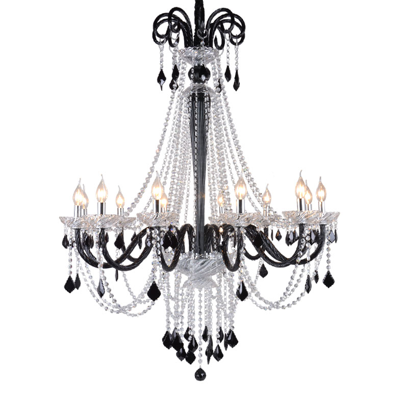 Wholesale prie Luxury Crystal Chandelier Lamp Black Crystal Chandelier LED E14 Lustres Suspension Lighting for Hotel Restaurant Villa
Wholesale prie Luxury Crystal Chandelier Lamp Black Crystal Chandelier LED E14 Lustres Suspension Lighting for Hotel Restaurant Villa