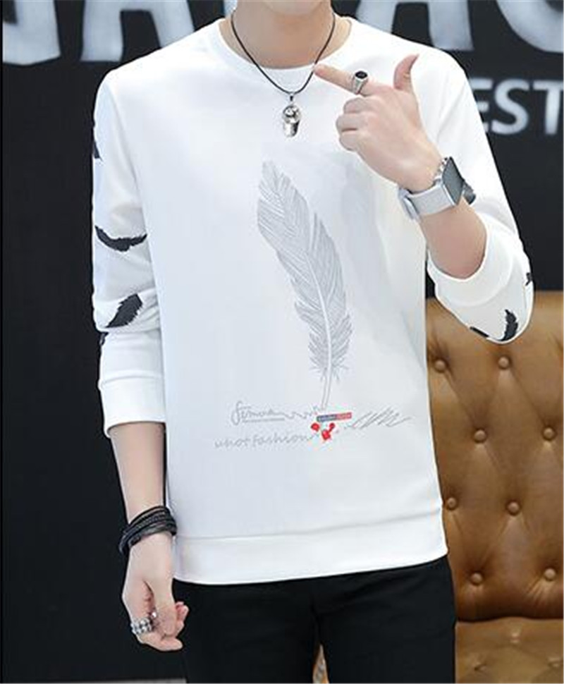 Fashion Men Sweatshirts Spring Autumn Russia Trend Long sleeve cute black White Feathers printing high quality streetwear hoodies Tops
Fashion Men Sweatshirts Spring Autumn Russia Trend Long sleeve cute black White Feathers printing high quality streetwear hoodies Tops