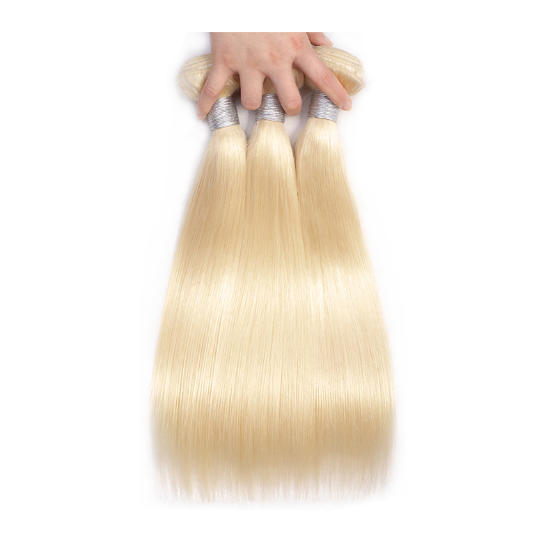 10A Hot Sale High Quality Brazilian Virgin Hair Platinum Brazilian Hair Silk Straight 613# Blonde color braiding hair free shipping