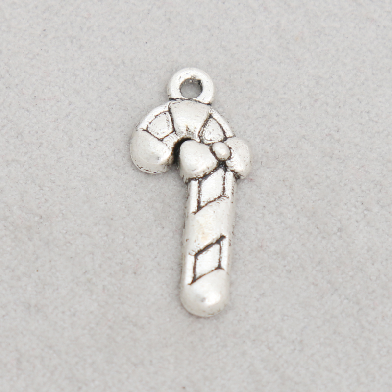 Tibetan Silver Color Alloy Christmas Candy Cane Charms Christmas' Day Jewelry Findings 10*22mm 100pcs/lot AAC1307
Tibetan Silver Color Alloy Christmas Candy Cane Charms Christmas' Day Jewelry Findings 10*22mm 100pcs/lot AAC1307