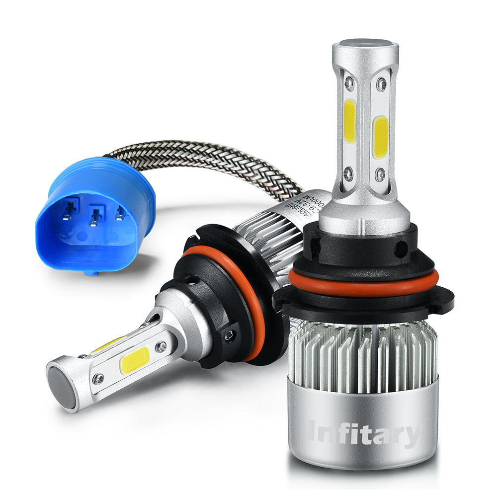 2Pcs Infitary 9004 HB1 LED Car Headllight Hi-Lo beam Light 72W 8000LM 6500K 12V/24V Auto Headlamp Lamps
2Pcs Infitary 9004 HB1 LED Car Headllight Hi-Lo beam Light 72W 8000LM 6500K 12V/24V Auto Headlamp Lamps