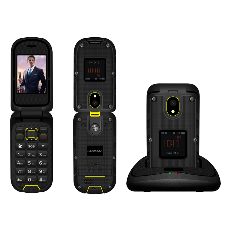 Ioutdoor F2 Three-Prevention Feature Slim Flip Rugged Waterproof Dual Display Docking Station SOS Torch LED Senior Mobile Phone, Black
Ioutdoor F2 Three-Prevention Feature Slim Flip Rugged Waterproof Dual Display Docking Station SOS Torch LED Senior Mobile Phone, Black