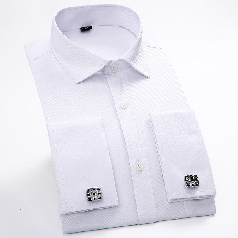 Long Sleeve Men's Shirts Formal Solid Color Men Dress Shirt French Cuff Cutaway Collar Pocket Male Clothes Dinner Wedding Spring, As picture 10
Long Sleeve Men's Shirts Formal Solid Color Men Dress Shirt French Cuff Cutaway Collar Pocket Male Clothes Dinner Wedding Spring, As picture 10