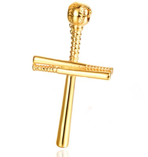 new Fashion new baseball necklace Europe and the United States personality stainless steel cross pendant titanium steel men's hanging decora