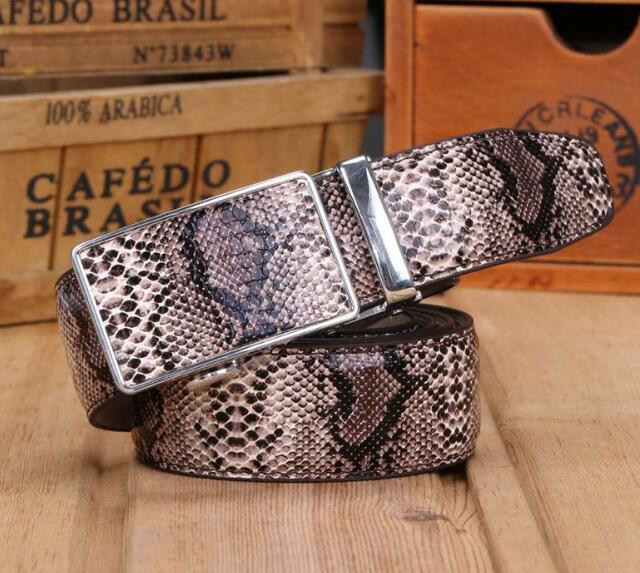 Hot selling new Mens womens black belt Genuine leather Business belts Pure color belt snake pattern buckle belt for gift