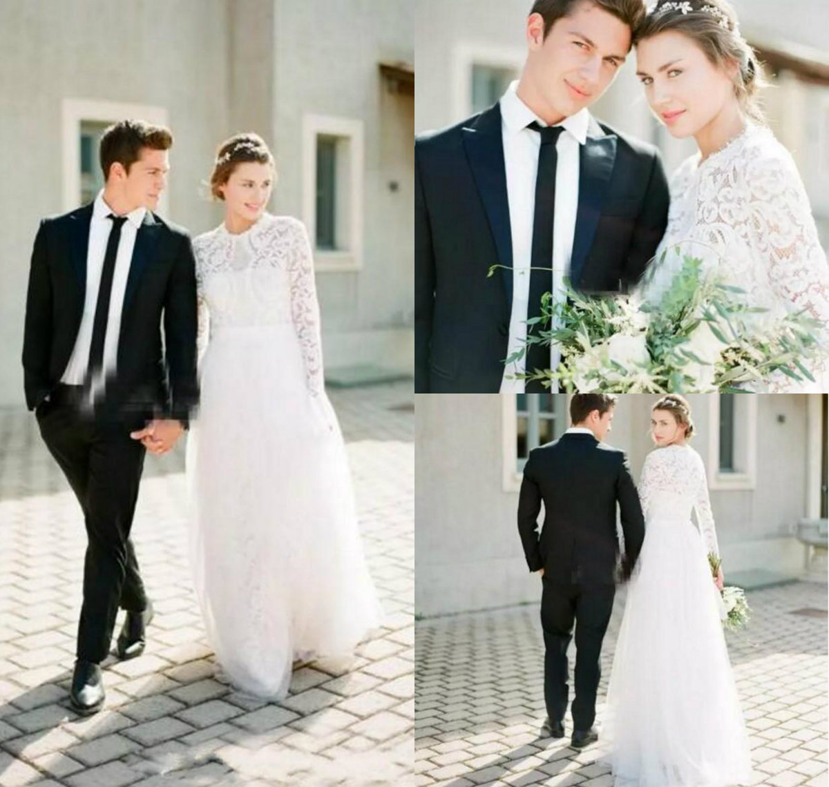 New Arrival Long Sleeve Wedding Dresses Vestidos A Line Floor Length Country Wedding Dress Bridal Gowns Jewel Neck Plus Size robe de mariée, Black
New Arrival Long Sleeve Wedding Dresses Vestidos A Line Floor Length Country Wedding Dress Bridal Gowns Jewel Neck Plus Size robe de mariée, Black