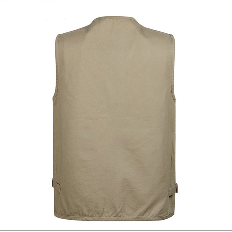 2016 Summer Men's Hot sale Plus Size 4XL Jacket cotton Vest Casual Multi-pocket Mens Sleeveless Waistcoat Men Free Shipping