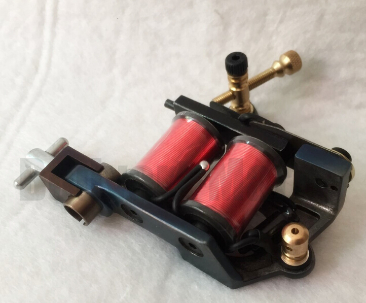 Cast Iron Tattoo Machine Gun Set Liner 8 Wrap Coils Steel For Tattoo Power Kit Set Free Shipping