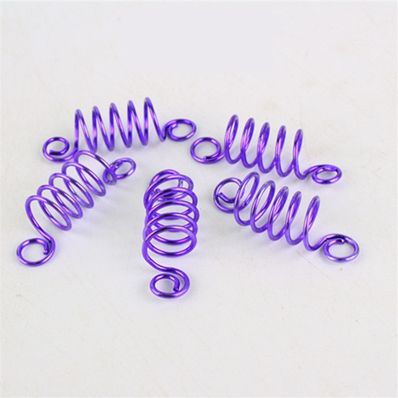 Aluminum Braids Spring Twist Hair Rings Twist Capelli Ring Hair Coil Dreadlocks Braiding Beads Wig Jewelry Ring Anillos Para El Cabello Con Resorte