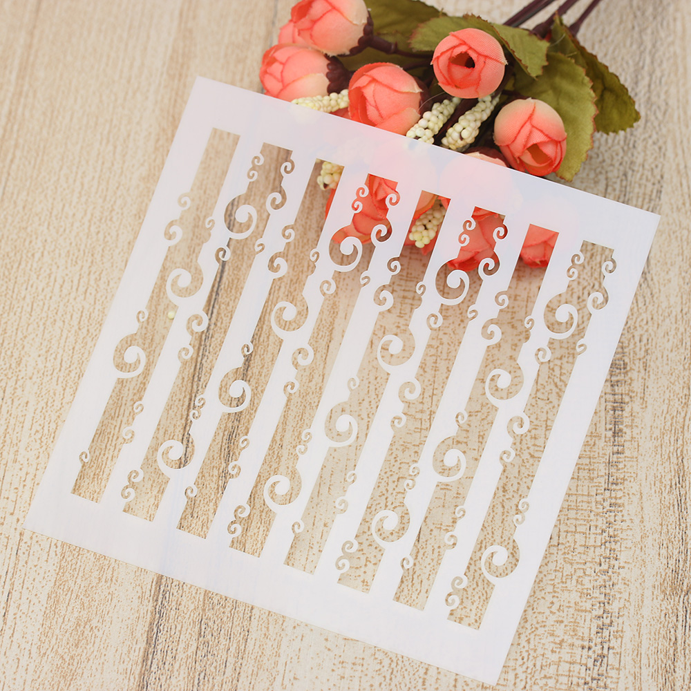 1 Pcs Reusable Stencil Airbrush Painting Art DIY Home Decor Scrapbooking Craft Baking Tool Craft Coffee