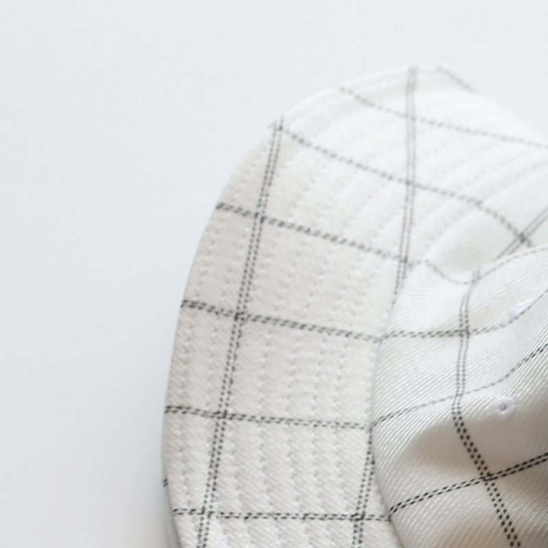 Harajuku black and white lattice fisherman hat ladies leisure wild sun hat male street tide basin cap Hip Hop style D18110601