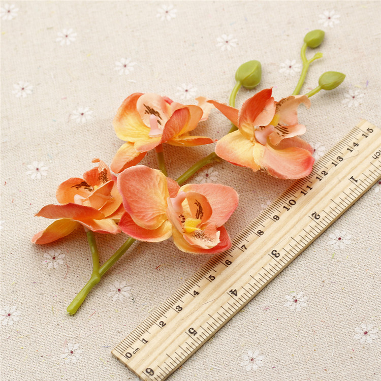 Silk Artificial Orchid Bouquet Artificial Flowers for Home Wedding Party Decoration Supplies Orchis Plants DIY Blue White