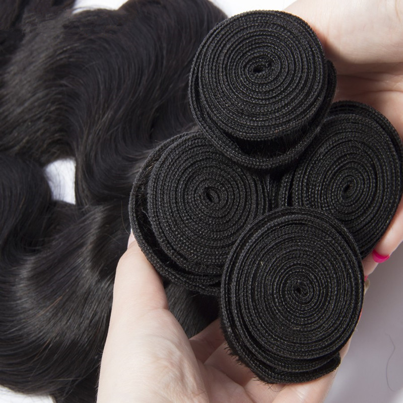 Elibess Brand brazilian virgin hair bundles human hair Body wave weave Natural Color, 100gr one piece & 4pcs Lot, Free DHL