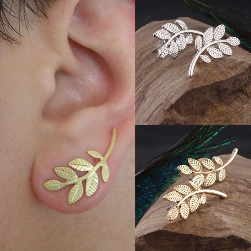 Hot 50 Pairs Women Charming Golden Leaf Design Stud Earrings Jewelry 2 Colors For Women
Hot 50 Pairs Women Charming Golden Leaf Design Stud Earrings Jewelry 2 Colors For Women