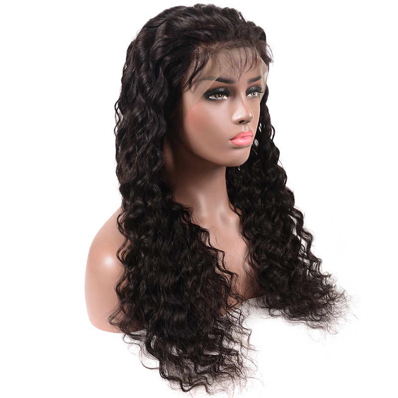 Evermagic natural wavy 13x6 deep parting lace front human hair wigs deep wave pre-plucked glueless lace front wig with baby hair