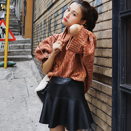 New design fashion womens high waist PU leather pleated short skirt boot cut sexy with safety shorts inside culottes plus size XXL