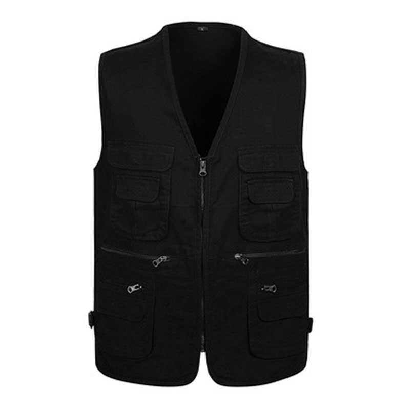 2016 Summer Men's Hot sale Plus Size 4XL Jacket cotton Vest Casual Multi-pocket Mens Sleeveless Waistcoat Men Free Shipping