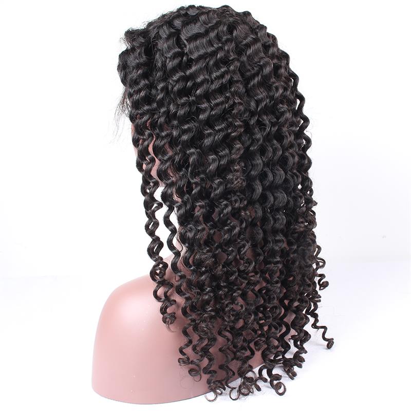 Lace Front Human Hair Wigs Brazilian Human Hair Wigs with Pre Plucked Hairline Cambodian Deep Wave Lace Front Wigs for Black Women