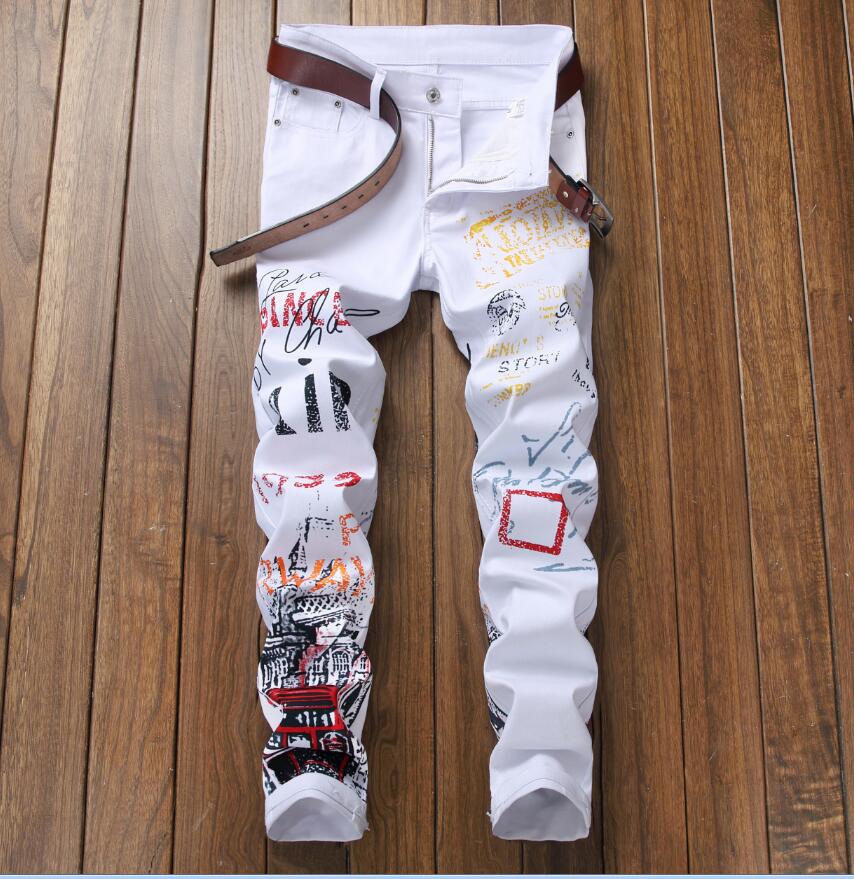 hot popular men's printing luxury white Jeans Designer Men Jeans hole Famous Brand Slim Fit Mens Printed Jeans Biker Denim Pants 5601
hot popular men's printing luxury white Jeans Designer Men Jeans hole Famous Brand Slim Fit Mens Printed Jeans Biker Denim Pants 5601
