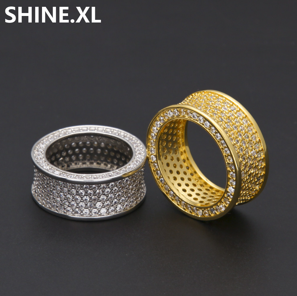 Hip Hop 18K Gold Men Ring Iced Out Gold Silver Color Plated Micro Pave CZ Women
Hip Hop 18K Gold Men Ring Iced Out Gold Silver Color Plated Micro Pave CZ Women
