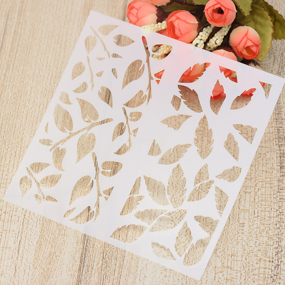 1 Pcs Reusable Stencil Airbrush Painting Art DIY Home Decor Scrapbooking Craft Baking Tool Craft Coffee