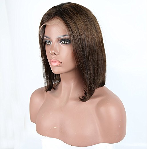 250% DENSITY BOB Blunt cut full natural lace front wig fast delivery Silky straight African american human hair bob wigs