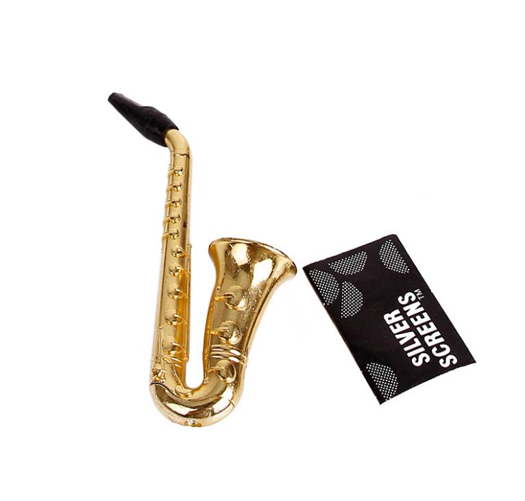 Novelty design, suction card, belt mesh, metal pipe, gold plated Sax trumpet filter cigarette holder
Novelty design, suction card, belt mesh, metal pipe, gold plated Sax trumpet filter cigarette holder