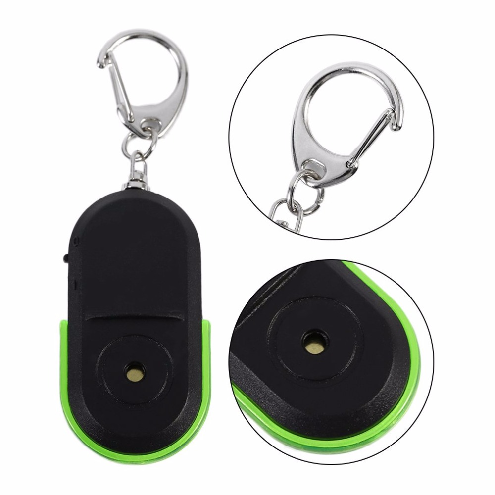 CKC 1pc Portable Size Old People Anti-Lost Alarm High quality Wireless Useful Whistle Sound LED Light Locator Key Finder Keychain