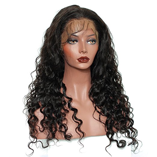 Hot Sale New Transparent Full Lace Wig , deep wave Cuticle Aligned Brazilian Human Hair Lace Wig transparent pre plucked natural 130%