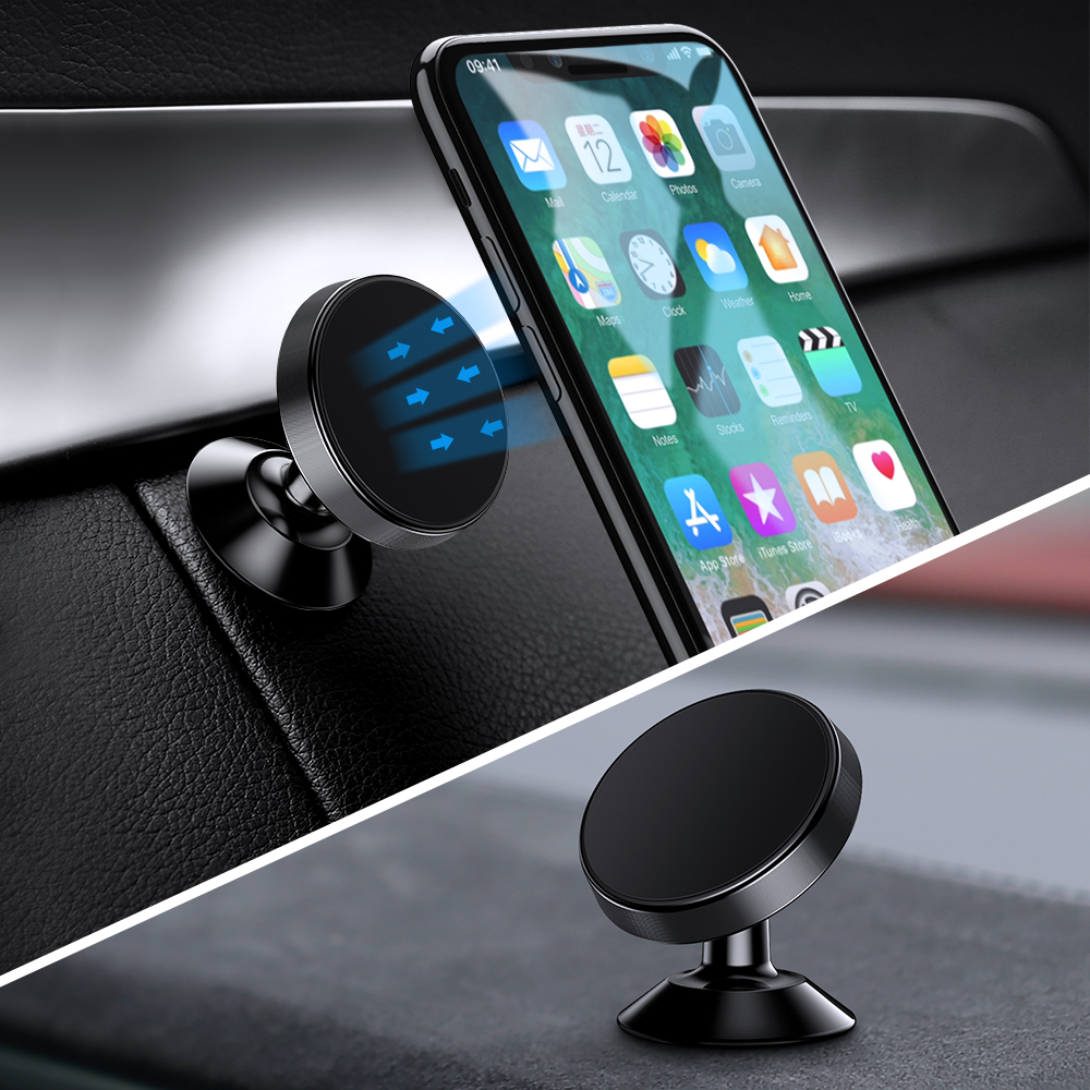 The new stainless steel stick magnet frame car bracket universal intelligent mobile phone mobile phone holder magnet