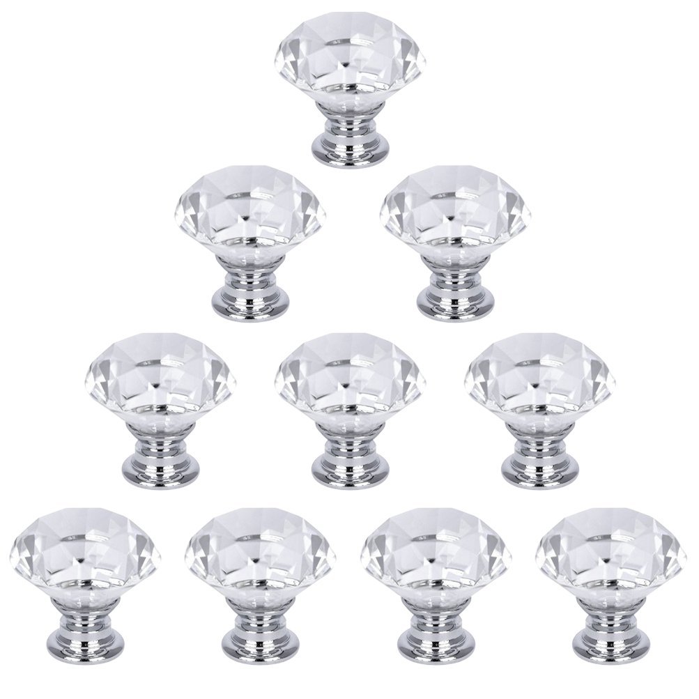 10 Pcs Crystal Glass Cabinet Knobs 30mm Diamond Shape Drawer Kitchen Cabinets Dresser Cupboard Wardrobe Pulls Handles
10 Pcs Crystal Glass Cabinet Knobs 30mm Diamond Shape Drawer Kitchen Cabinets Dresser Cupboard Wardrobe Pulls Handles