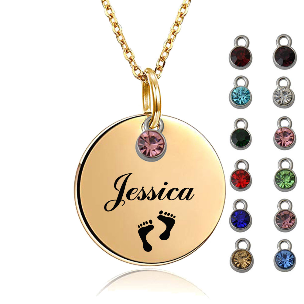 custom name engraved necklace with birthstone monogram initial personal round disc 18k gold plated jewelry birthday valentine gift 16mm 25mm, Silver
custom name engraved necklace with birthstone monogram initial personal round disc 18k gold plated jewelry birthday valentine gift 16mm 25mm, Silver