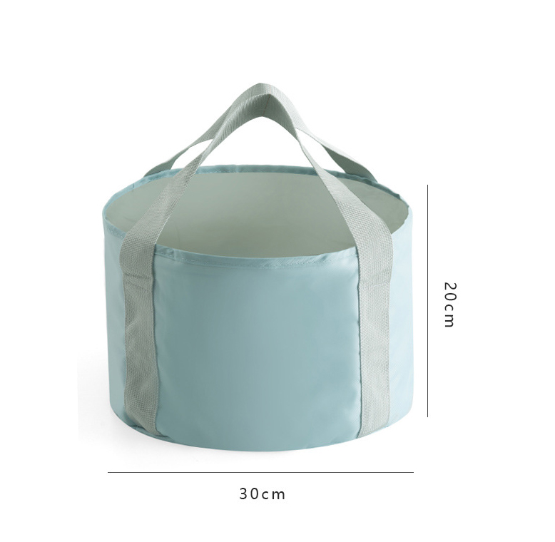 Travel Collapsible Basin Bag Toilet Supplies Portable Foot Washing with Handle 5 Colors Folding Bucket for Camping 122281