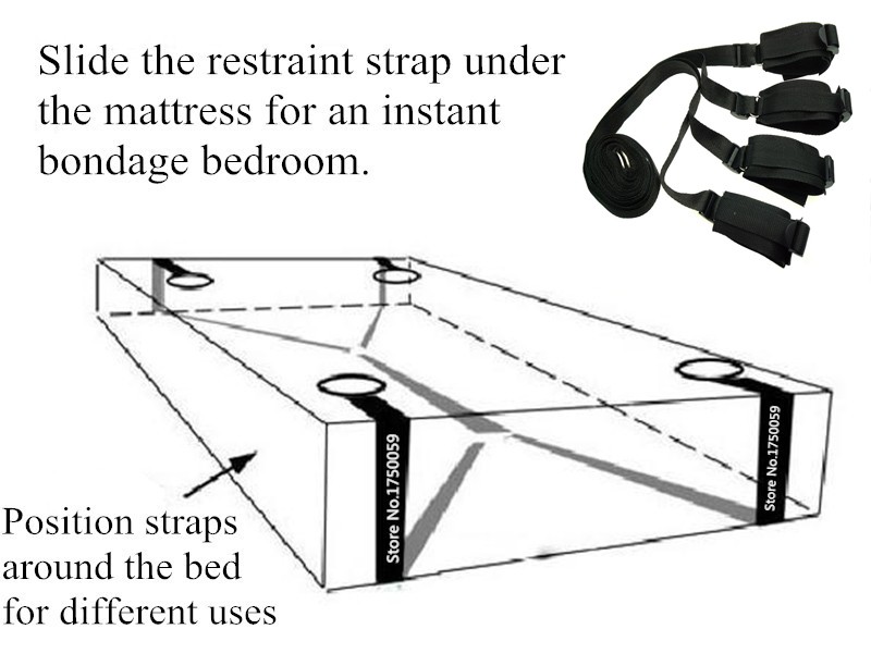 Bondage Kit Restraint System Fetish Adult Games Set Wrists & Ankle Cuffs Sex Toys for Couples J1838