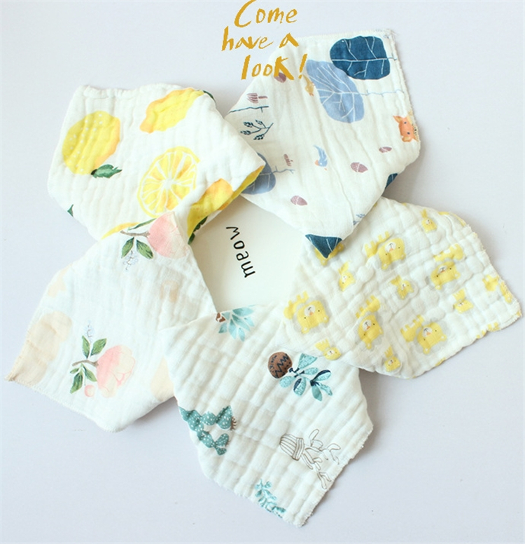 lovely baby bibs lunch Bibs/ Towel Saliva Baby Kids Infants 8 layers of gauze Burp Cloths T5I058
