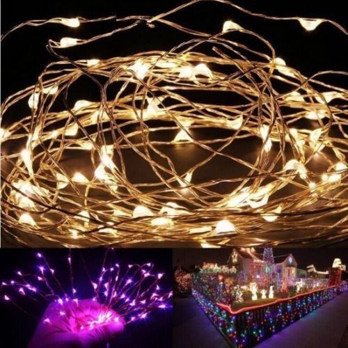 2M 20 LEDs Battery Operated Mini LED Copper Wire String Fairy Lights for Wedding Party X-max