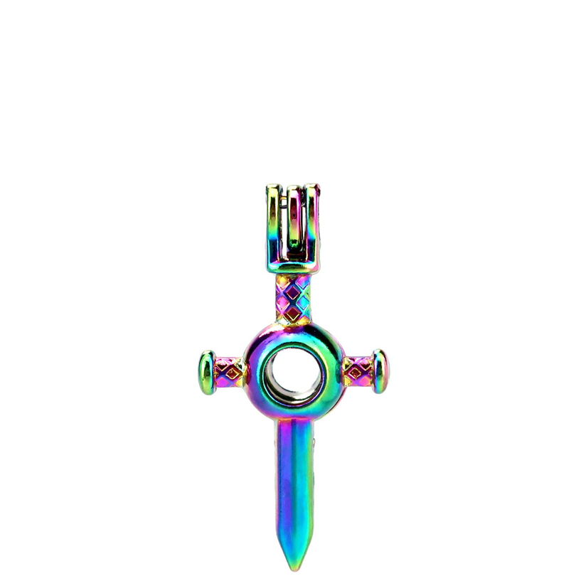10pcs/lot Rainbow Color Cross Sword Beads Cage Locket Pendant Diffuser Aromatherapy Perfume Essential Oils Diffuser, Silver
10pcs/lot Rainbow Color Cross Sword Beads Cage Locket Pendant Diffuser Aromatherapy Perfume Essential Oils Diffuser, Silver