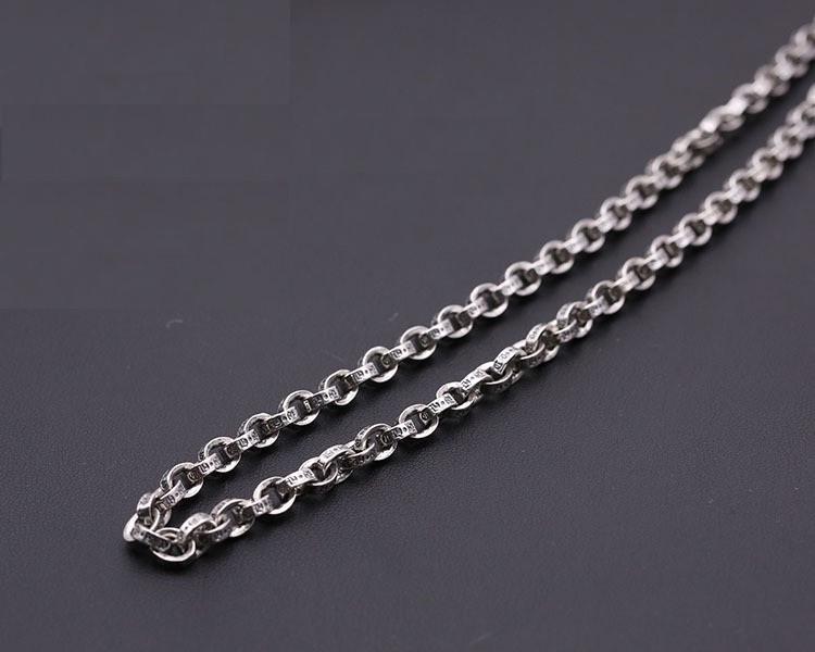 Personalized 925 sterling silver vintage style jewelry American European antique silver hand-made designer thick chain necklace for men