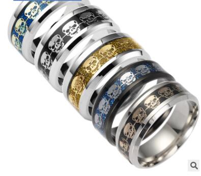 Stainless steel punk rings for men hallows day ring gold blue black christmas birthday gifts 196, Silver
Stainless steel punk rings for men hallows day ring gold blue black christmas birthday gifts 196, Silver