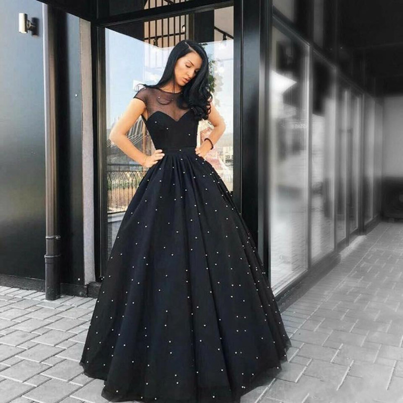 Black A-Line Prom Dresses Arabic Sheer Sweetheart ulle Floor Length Beaded Pearls Party Evening Gowns, Lavender
Black A-Line Prom Dresses Arabic Sheer Sweetheart ulle Floor Length Beaded Pearls Party Evening Gowns, Lavender