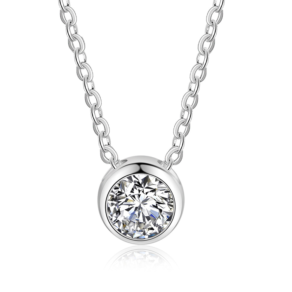 Fashion High Quality Real 925 sterling silver Pendant Charm circle necklace lady girls love gift tiny cubic zirconia jewellry accessories wholesale
Fashion High Quality Real 925 sterling silver Pendant Charm circle necklace lady girls love gift tiny cubic zirconia jewellry accessories wholesale