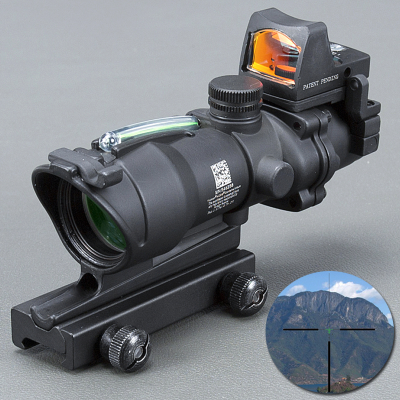 Trijicon ACOG 4X32 Black Tactical Real Fiber Optic Green Illuminated Collimator Red Dot Sight Hunting Riflescope
Trijicon ACOG 4X32 Black Tactical Real Fiber Optic Green Illuminated Collimator Red Dot Sight Hunting Riflescope