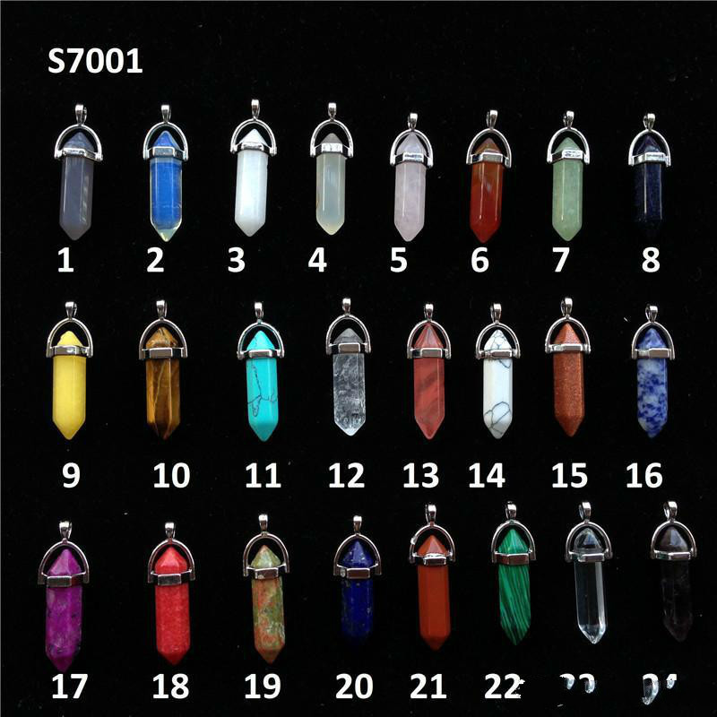 Jewelry Natural Stone Necklace Pendants Gold Chain Silver Stainless Steel Statement Chokers Necklaces Rose Quartz Healing Crystals Necklaces