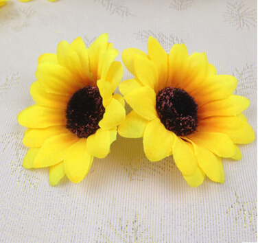Lifelike Artificial Plastic Sunflower Heads Home Party Decorations Props Decoration Flowers Yellow